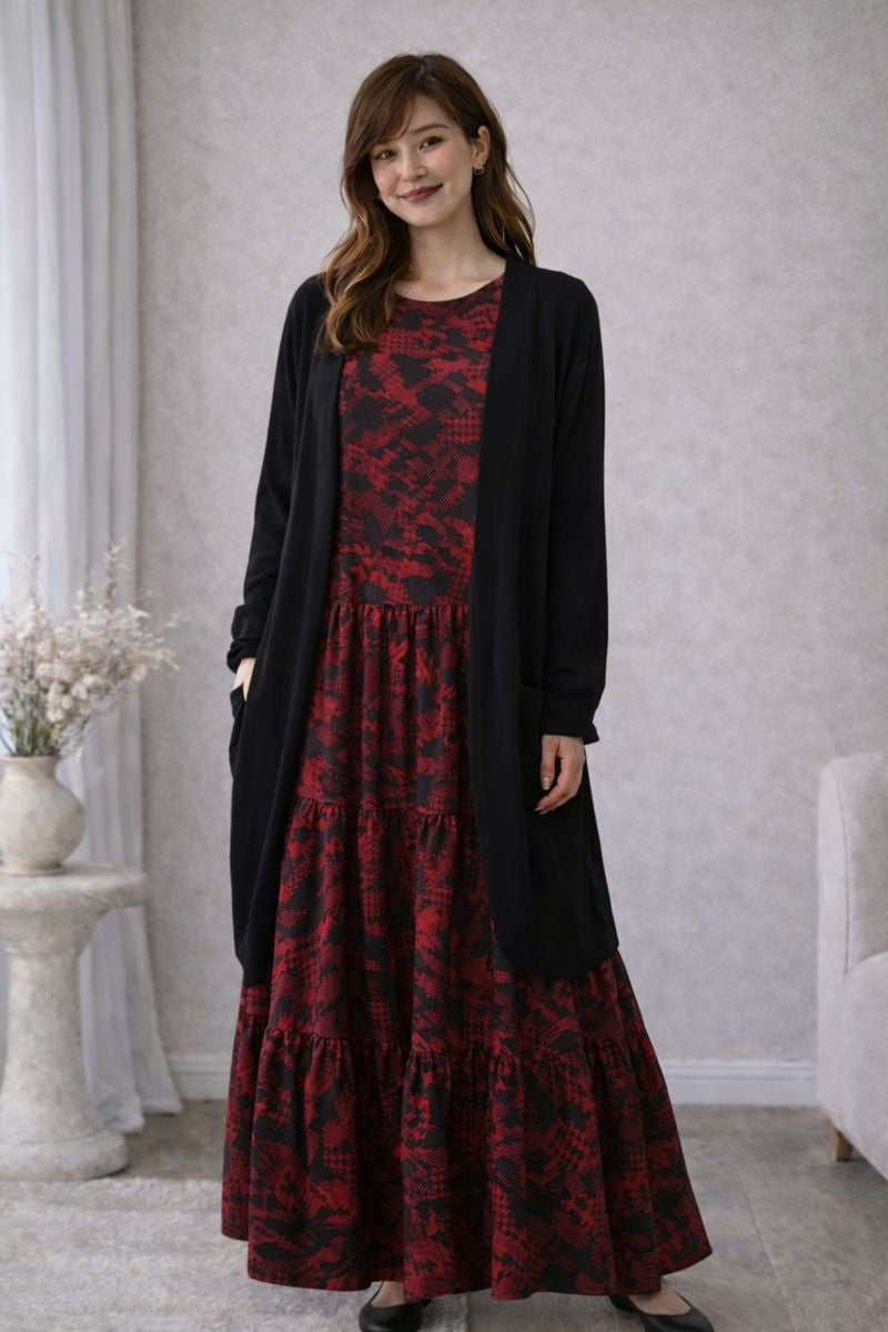 播州織ワンピース/まとうたび、深みが増す。播州織の赤
