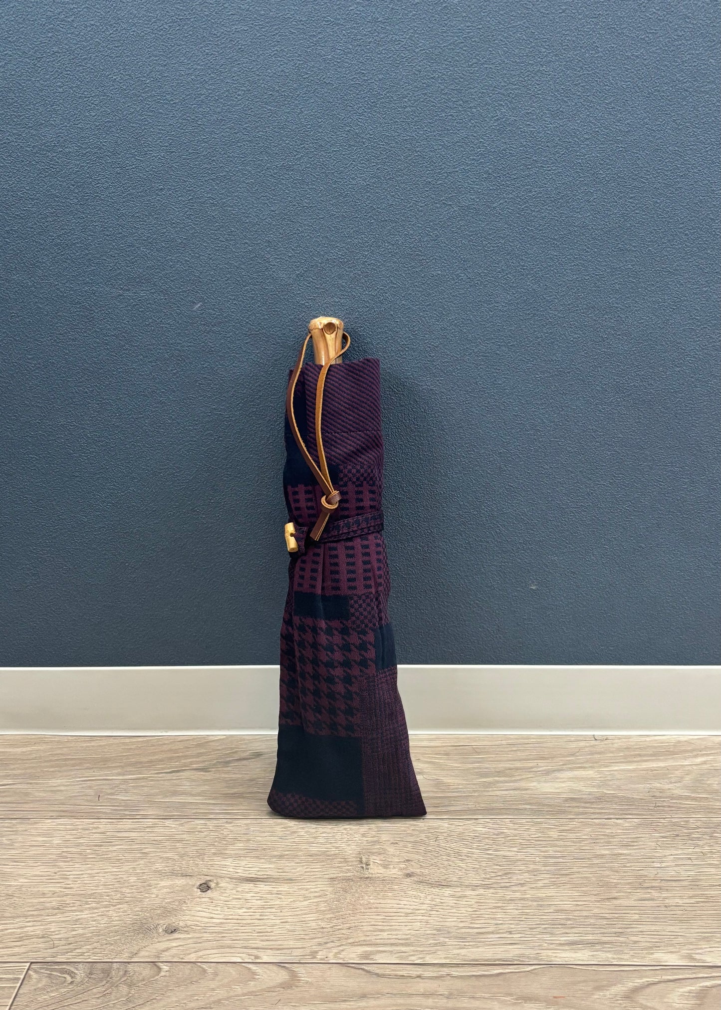 HiraTen 播州織日傘「パッチワークシリーズ／エンジ色」