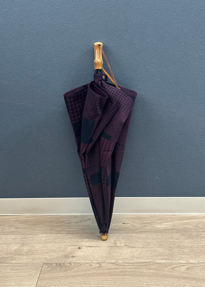 HiraTen 播州織日傘「パッチワークシリーズ／エンジ色」