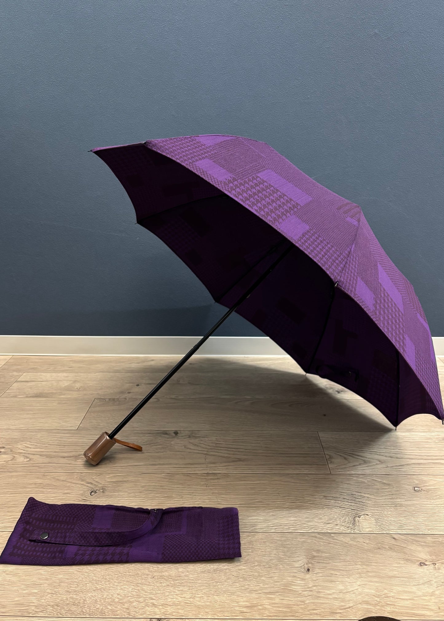 HiraTen 播州織日傘「パッチワークシリーズ／すみれ色」