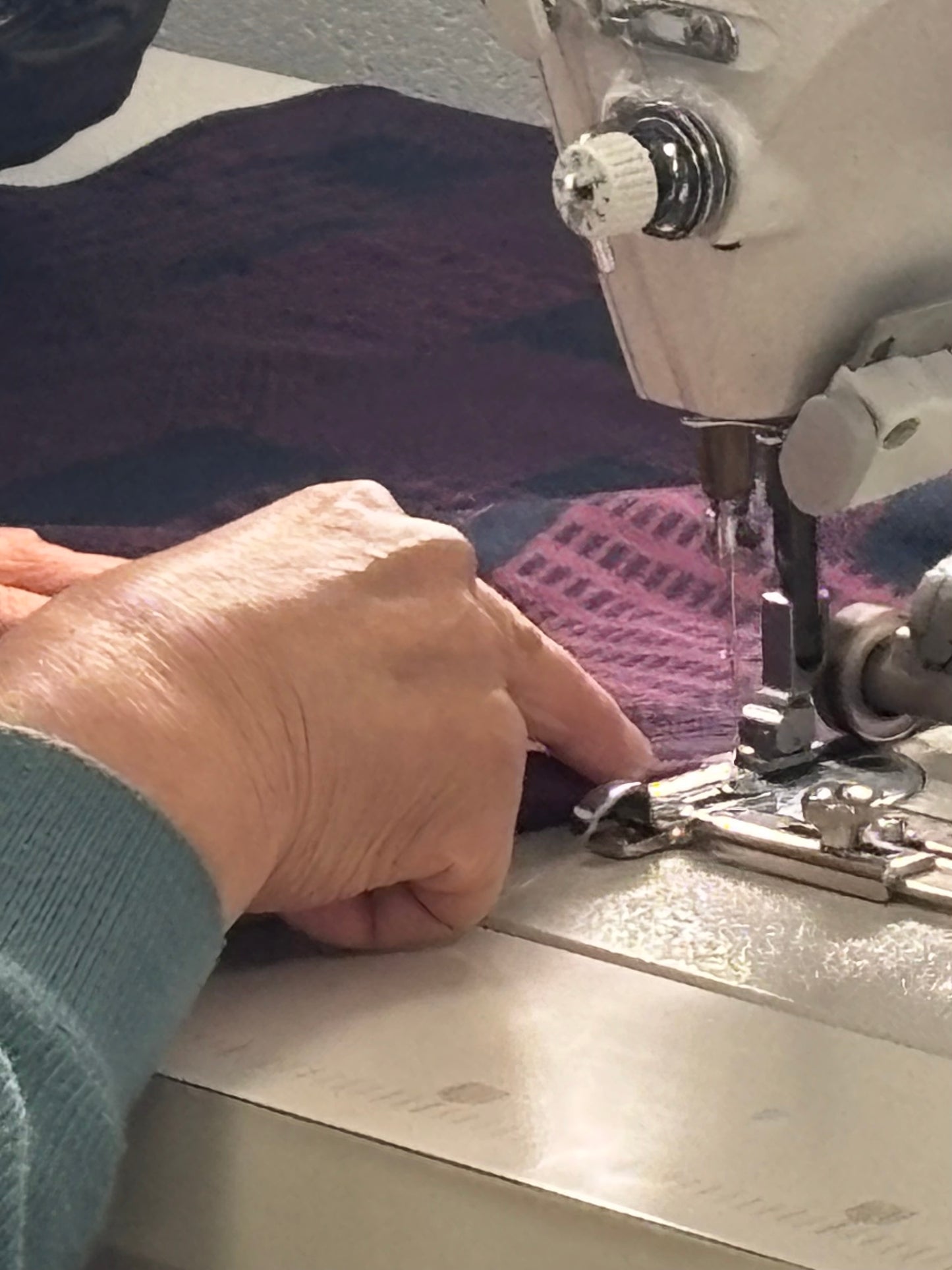 HiraTen 播州織日傘「パッチワークシリーズ／エンジ色」