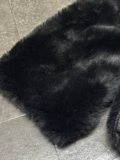 播州織✖️フェイクラビット⭐️1点ものマフラー⭐️クリスマスプレゼント⭐️通すだけで上品。冬の首元に大人の余裕を