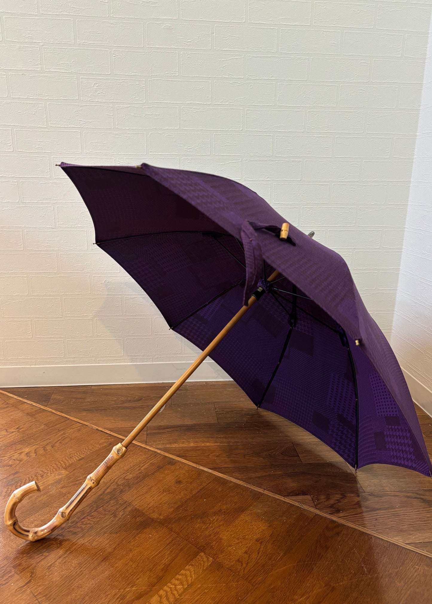 HiraTen 播州織日傘「パッチワークシリーズ／すみれ色」