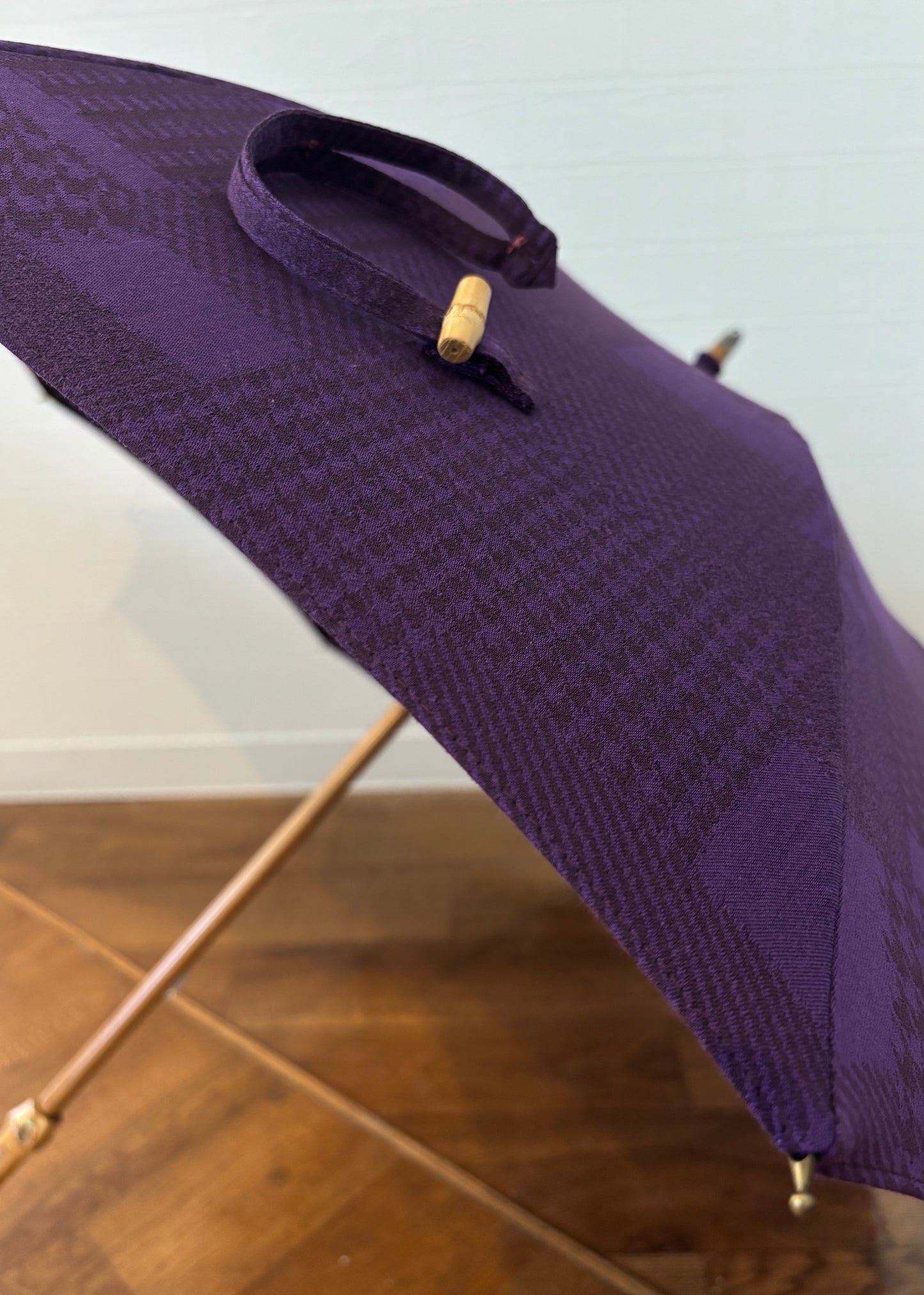 HiraTen 播州織日傘「パッチワークシリーズ／すみれ色」