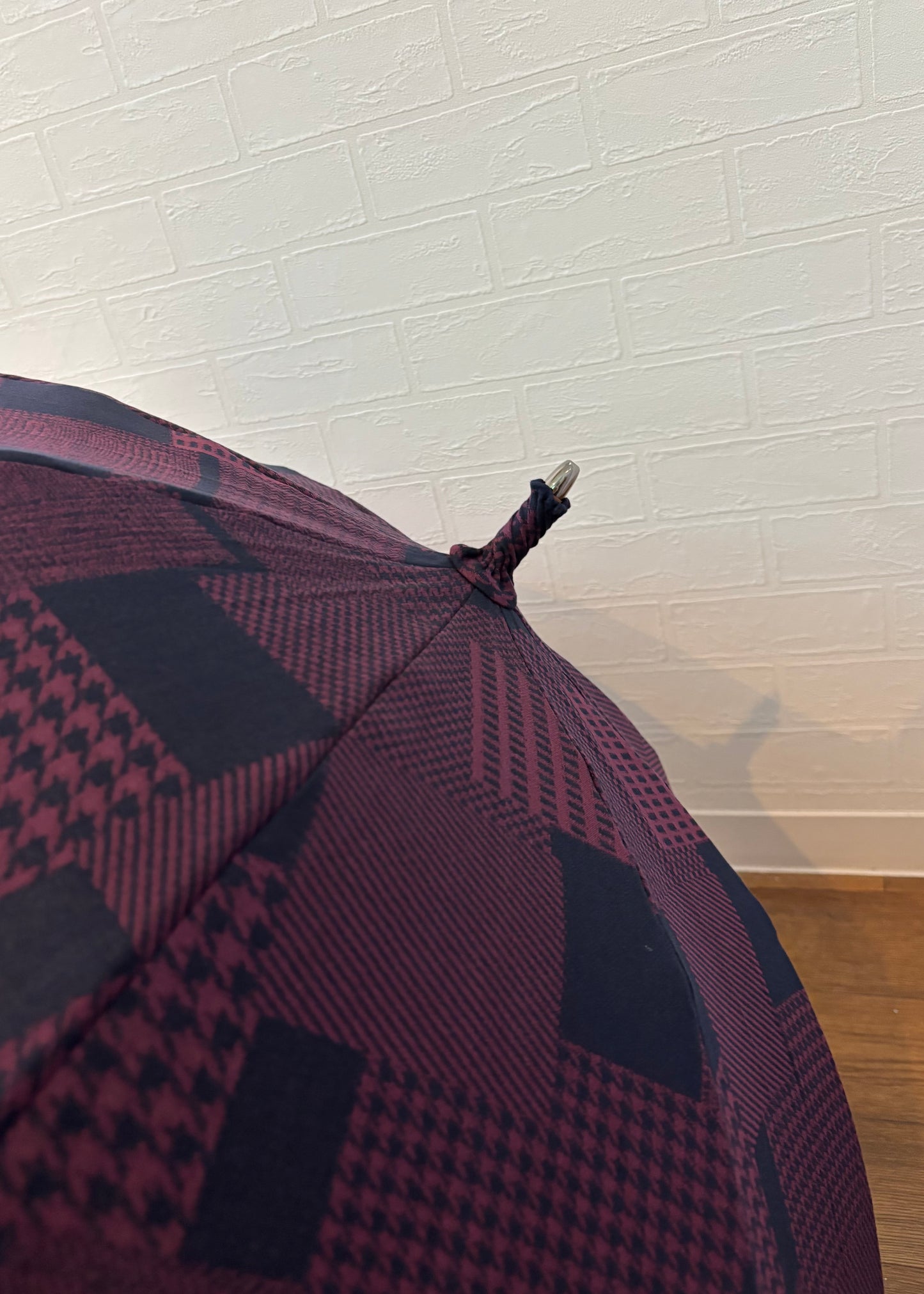 HiraTen 播州織日傘「パッチワークシリーズ／エンジ色」