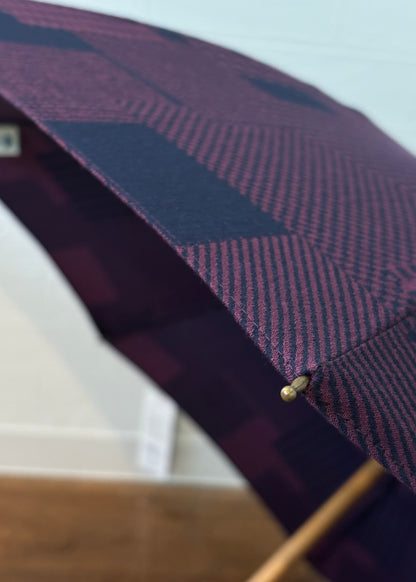 HiraTen 播州織日傘「パッチワークシリーズ／エンジ色」