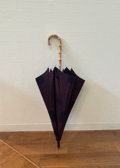 HiraTen 播州織日傘「パッチワークシリーズ／エンジ色」