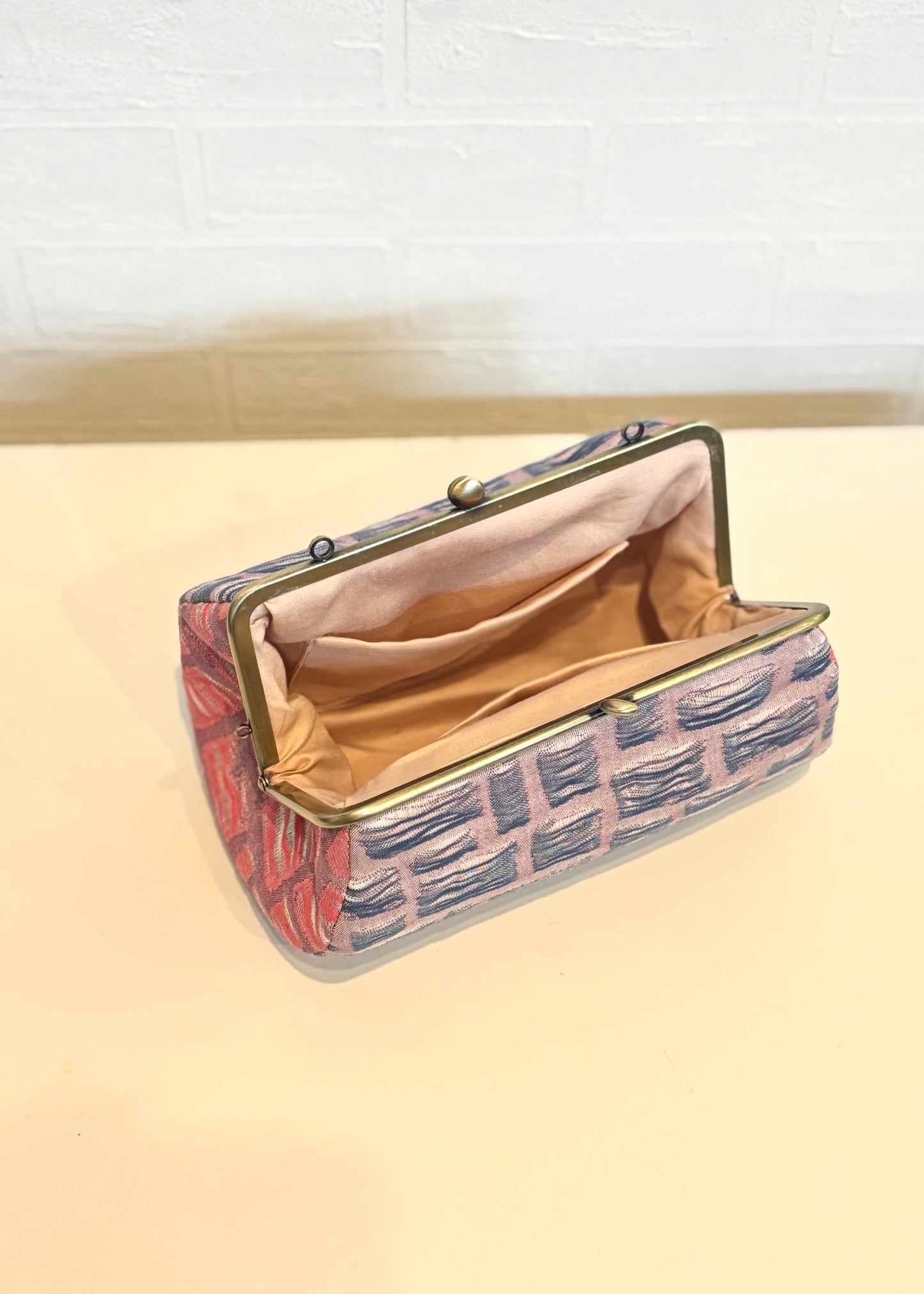 播州織 がま口ポーチ（ショルダー対応）限定品