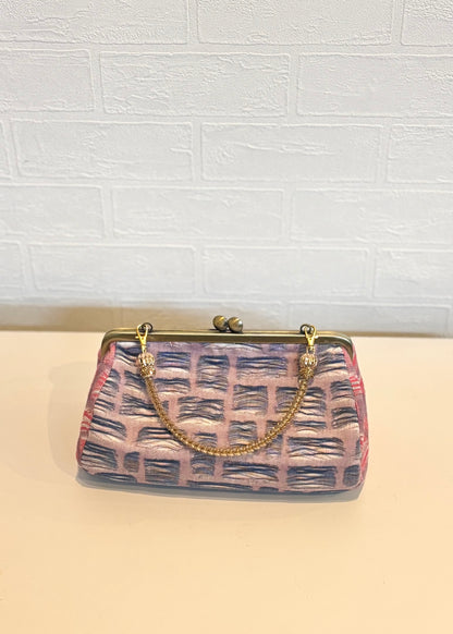 播州織 がま口ポーチ（ショルダー対応）限定品