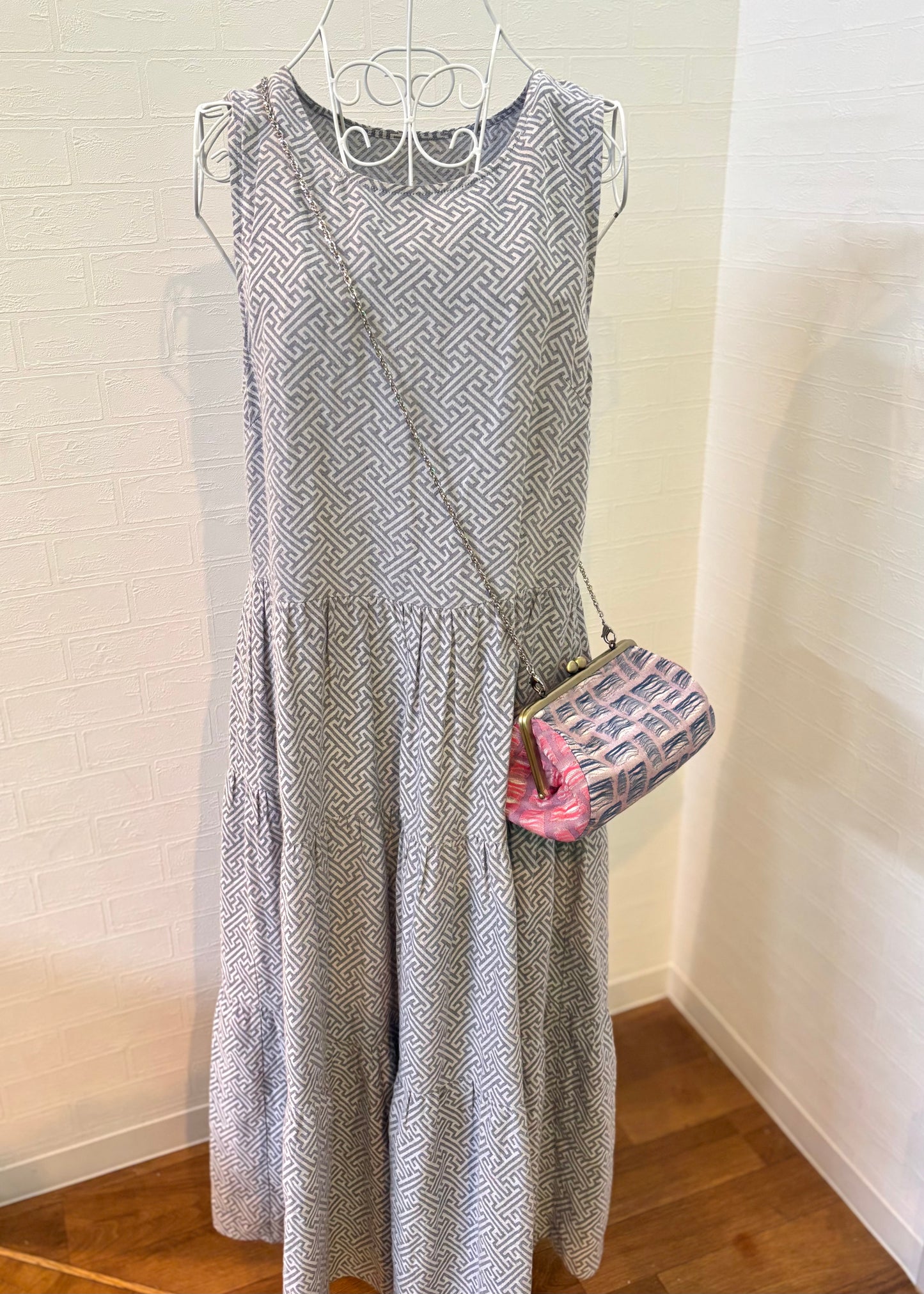 播州織 がま口ポーチ（ショルダー対応）限定品