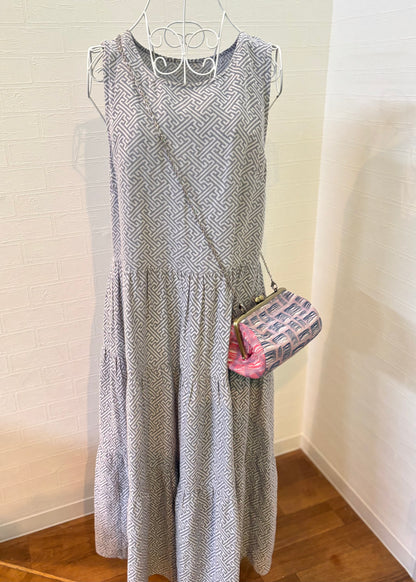 播州織 がま口ポーチ（ショルダー対応）限定品