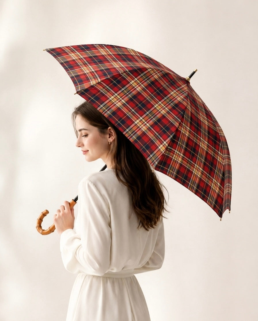 雨の日も、日差しの日も。装いを楽しむ播州織の晴雨兼用日傘　