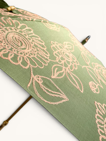 HiraTen 国産刺繍日傘「高原のお花畑」　※在庫限り